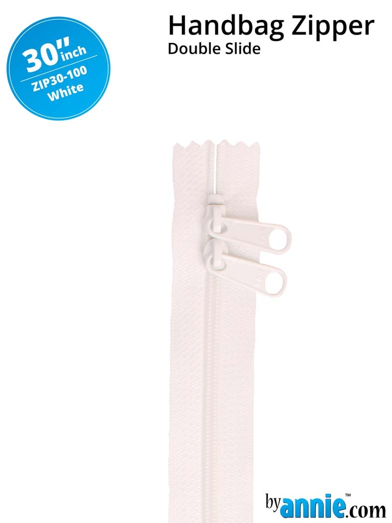 30" Handbag Zippers - Double-slide