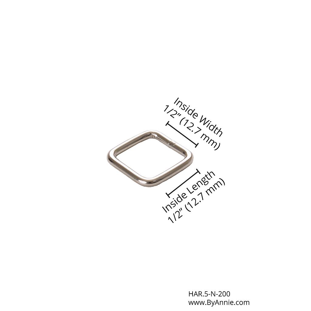 Rectangle Ring - ½" - Nickel