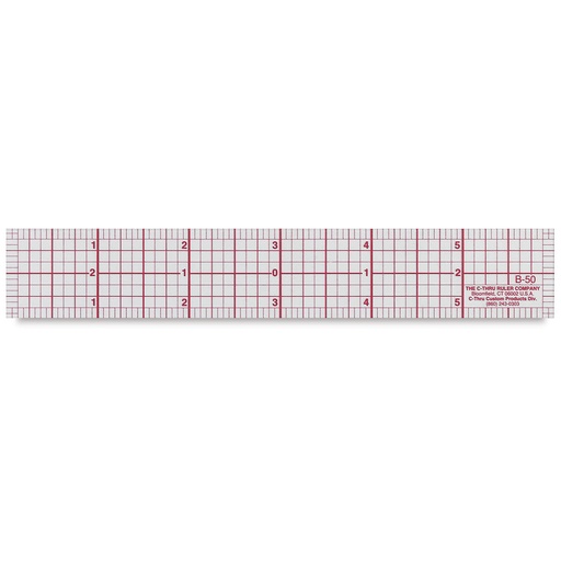 [SUP219] 6" C-Thru Ruler (clear) with ⅛" measurements